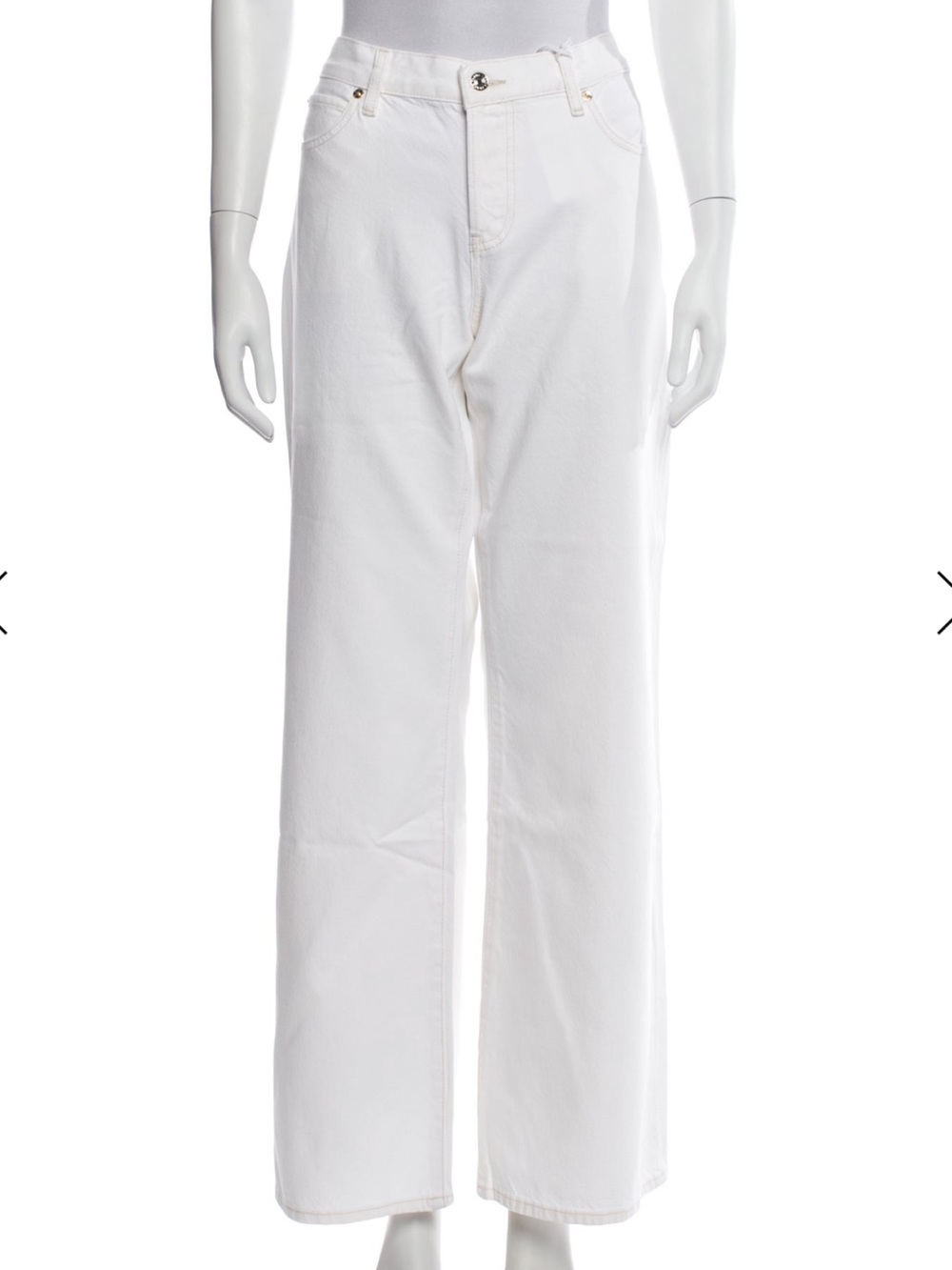 Frame Denim White Straight-Leg Women's Jeans